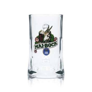 HB Munich glass 0,3l beer mug mug Seidel glasses Mai-Bock...