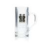 HB Munich glass 0.3l beer mug tankard Seidel motif collector glasses brewery Bavaria