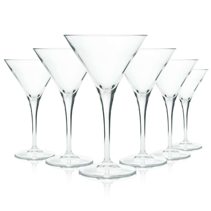 6x Grey Goose glass 0.2l long drink cocktail martini bowl glasses gastro pub