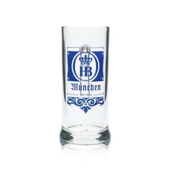HB Munich glass 0.5l beer mug tankard Seidel rare motif...