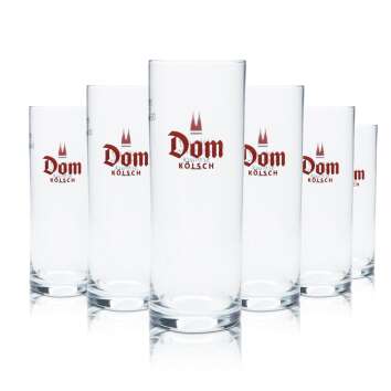 6x Dom Kölsch glass 0,4l beer bar mug glasses...