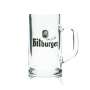 6x Bitburger Glass 0,25l Beer Mug Tankard Seidel Pils Glasses Calibrated Gastro Bar