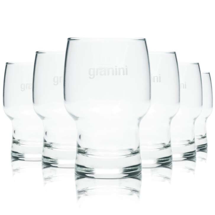 6x Granini glass 0,2l tumbler glasses juice water soda calibrated gastro bar