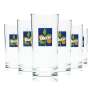 6x Bluna glass 0.2l cup stick calibrated catering soda glasses thirst quencher cola
