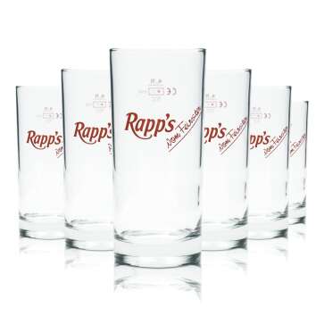 6x Rapps glass 0.3l tumbler juice mineral water soft...