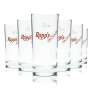 6x Rapps glass 0.3l tumbler juice mineral water soft drink soda glasses gastro oak