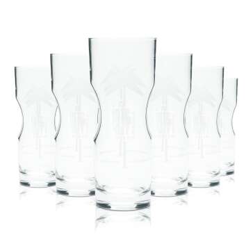 6x Afri Cola glass 0.4l exclusive tumbler contour glasses...