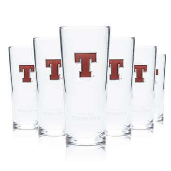 6x Tennents Beer Glass 0.25l Goblet Cup Glasses...