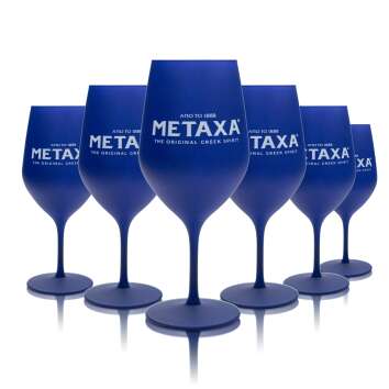 6x Metaxa stemmed glass 0.5l wine balloon goblet glasses...