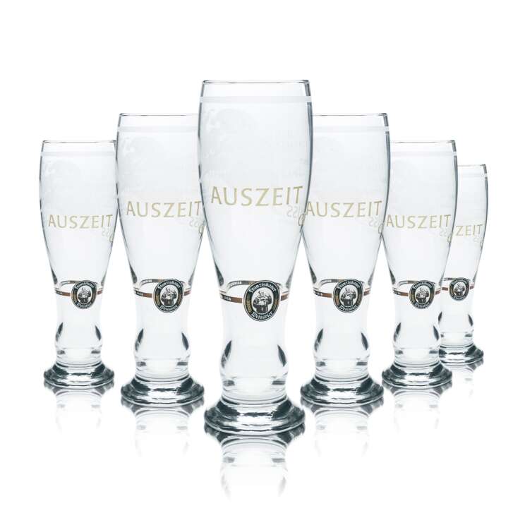 6x Franziskaner wheat beer glass 0,5l yeast wheat glasses Gastro collector brewery