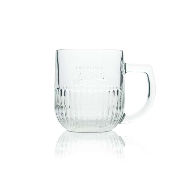 6x Budweiser beer glass 0.5l contour mug glasses Budvar Brewery Czech Republic lager beer