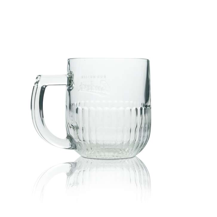 6x Budweiser beer glass 0.5l contour mug glasses Budvar Brewery Czech Republic lager beer