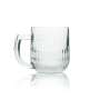6x Budweiser beer glass 0,5l mug relief contour glasses Budvar Czech Republic Seidel