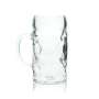 6x Faxe beer glass 1l beer mug contour glasses Seidel Denmark Viking Gastro Green