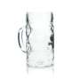6x Faxe beer glass 1l beer mug contour glasses Seidel Denmark Viking Gastro Green