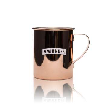 6x Smirnoff copper mug glass 0.4l handle metal glasses...