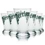 6x Perrier mineral water glass 0.18l tumbler glasses France bar bistro