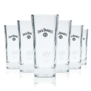 6x Jack Daniels Whiskey Glass 0,35l Longdrink Cocktail...