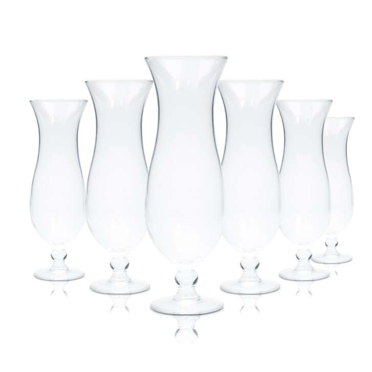 6x Arcoroc Glass 0,64l Hurricane Cocktail Bowl Longdrink Aperitif Glasses Blank