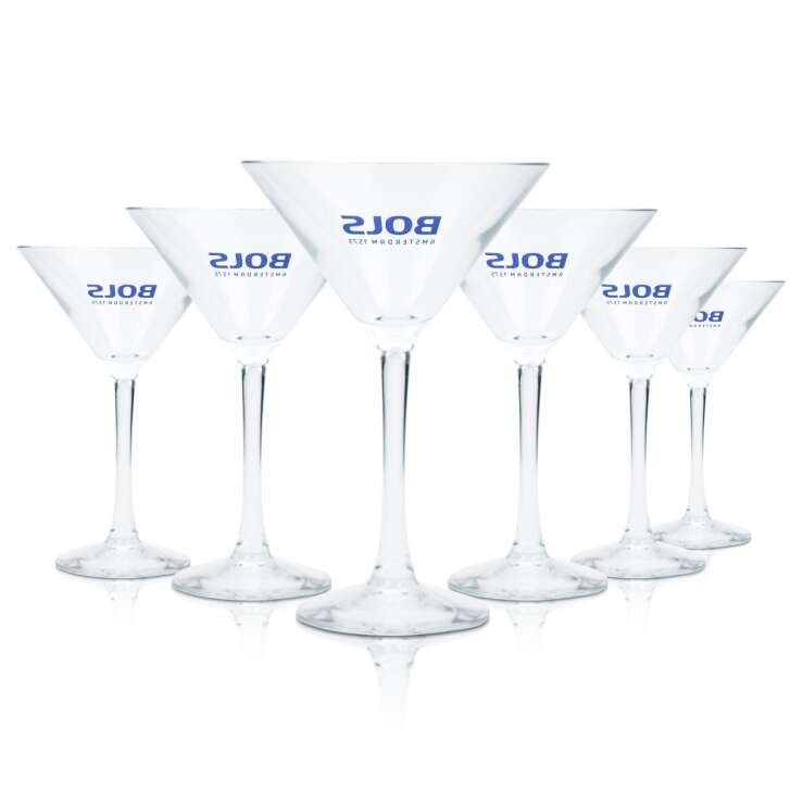 6x Bols Glass 0,21l Cocktail Martini Bowl Goblet Glasses Longdrink Aperitif Bar