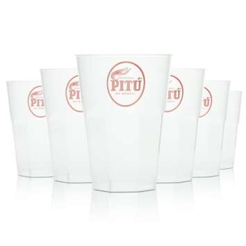 30x Pitu Cachaca plastic cups glass 0,3l reusable glasses...