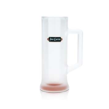 Jose Cuervo glass 0.2l jug frosted design red tint long...