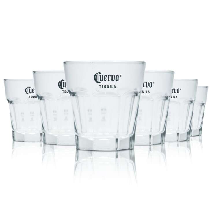 6x Jose Cuervo glass 0.24l tumbler contour stackable long drink glasses Gastro Bar
