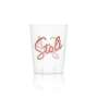 50x Stolichnaya plastic shot glass 4cl short tumbler reusable cup Gastro