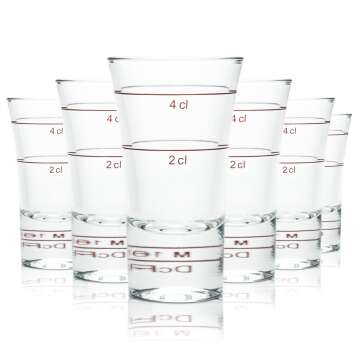 6x Shot Glass 4cl Stamper Short Glasses Gastro Calibrated...