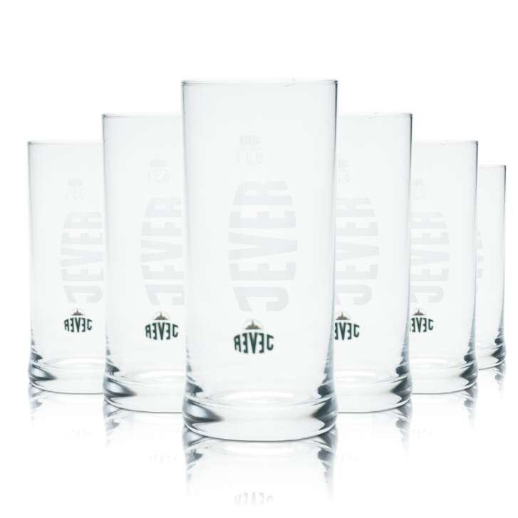 6x Jever Glass 0,2l Beer Glasses Mug Bar Gauged Gastro Pils Fries Herb Bar