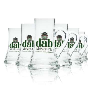 6x DAB Dortmunder Aktien Brauerei beer glass 0,4l mug...