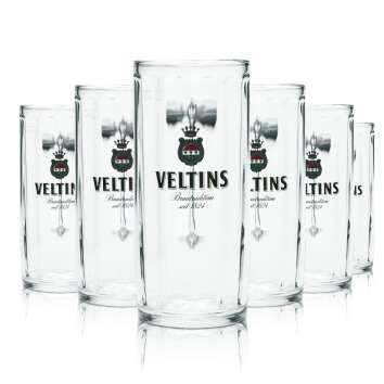 6x Veltins Glass 0,3l Beer Glasses Tankard Pitcher Seidel...
