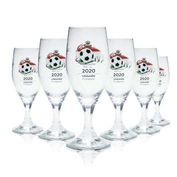 6x Veltins glass 0.2l beer glasses Tulip Cup EM 2020...
