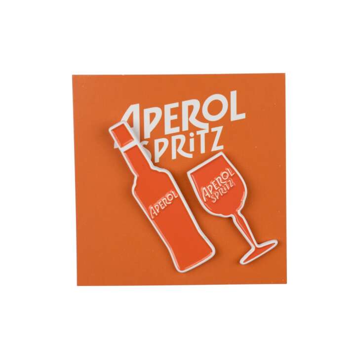 Aperol Spritz Pin Badges 1x bottle 1x glass Iconic Accessoir Jewelry