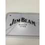 1x Jim Beam whiskey tin sign white narrow small