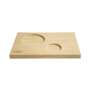 Martini liqueur serving board tray cut-outs for glass wood gastro decoration stand
