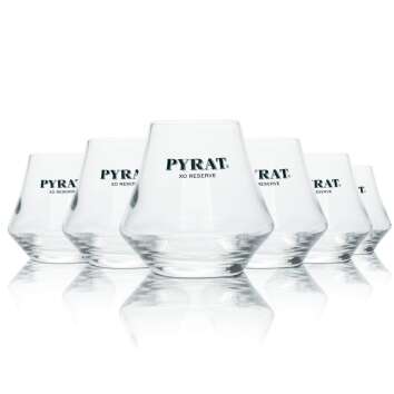 6x Pyrat XO Reserve Rum Glass 0,29l Tumbler Tasting...