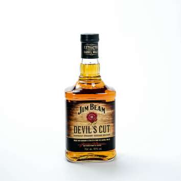 1x Jim Beam Whiskey full bottle Devils Cut 0,7l