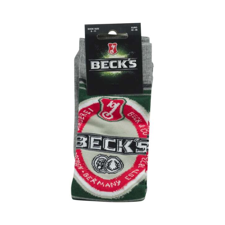 Becks Socks Stockings Size 42-46 Unisex Socks Retro Party Leisure Crew Beer