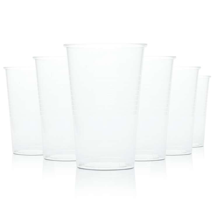 100x plastic cups 0,3l disposable beer longdrink plastic glass glasses party bar