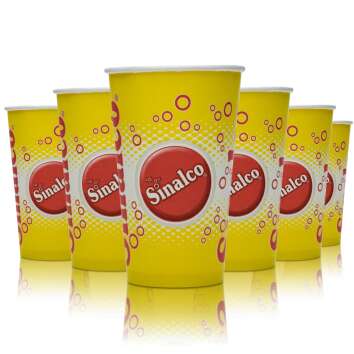 50x Sinalco paper cups 0,4l disposable beer longdrink...