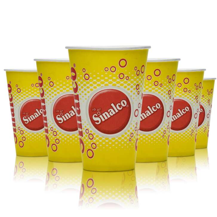 75x Sinalco paper cups 0,3l disposable beer longdrink soda glass glasses party celebrations