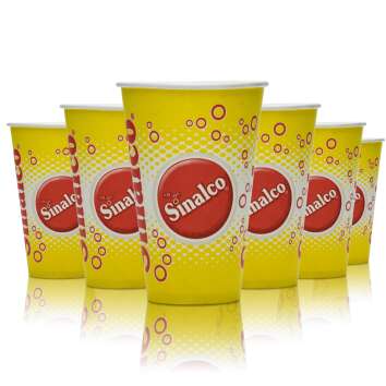 75x Sinalco paper cups 0,3l disposable beer longdrink...