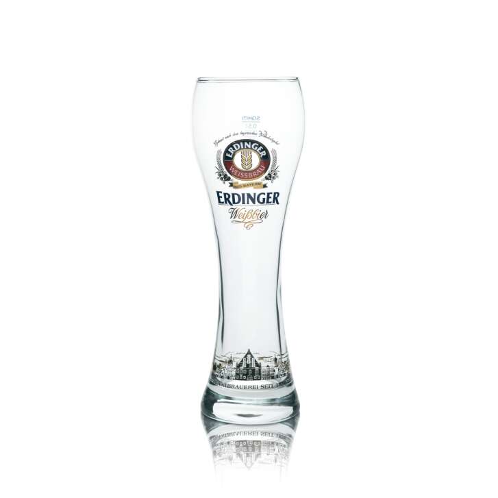Erdinger Weissbräu glass 0,5l wheat beer Hefe Weizen glasses 130 years anniversary