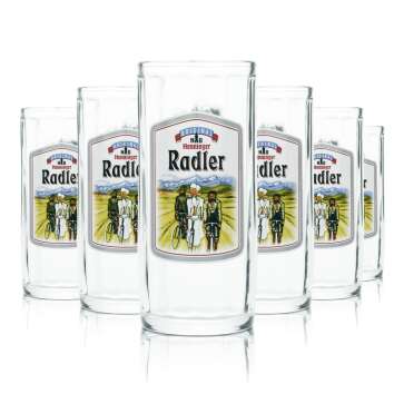 6x Henninger Glass 0.3l Radler Beer Mug Seidel Glasses...