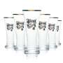 6x Hövels glass 0.2l beer goblet Victoria mug contour glasses gold rim Dortmund