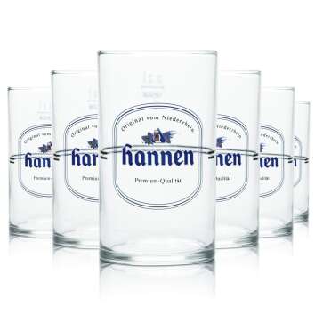 12x Hannen brewery beer glass 0,2l bar mug glasses...