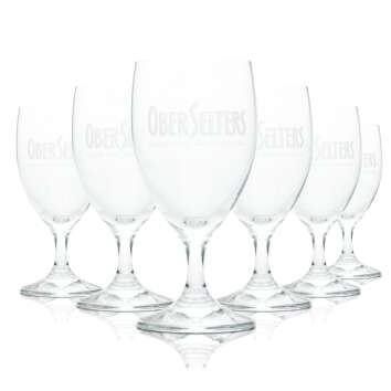 6x seltzer glass 0.2l goblet flute glasses OberSelters...