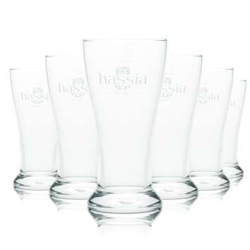 6x Hassia glass 0,2l goblet bar glasses mineral water...