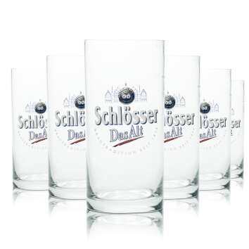 12x Schlösser Alt beer glass 0,2l bar mug glasses...